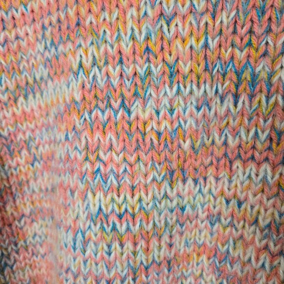 NWT Velvet By Graham & Spencer Women's XL Tri Knit Sweater Alpaca Wool Pink Blue - Picture 12 of 12